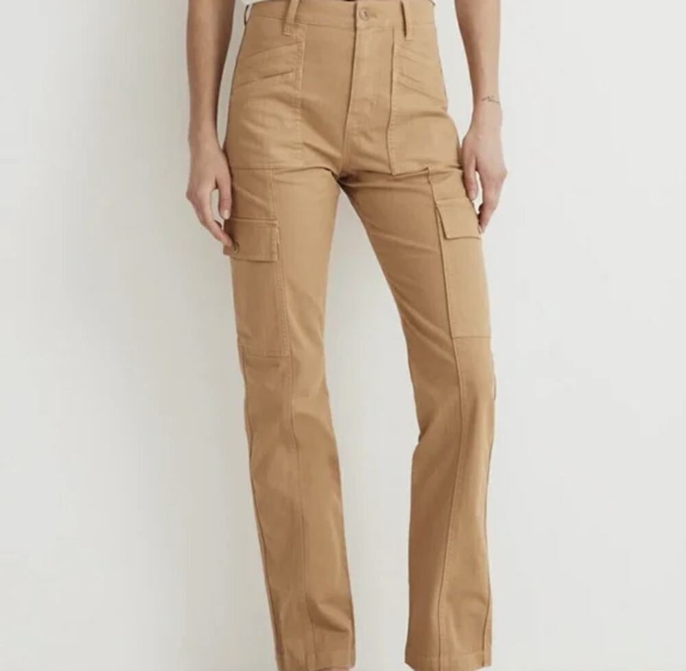 Madewell 90s Straight Cargo Pants Brown Garment Dyed Tan Size 30